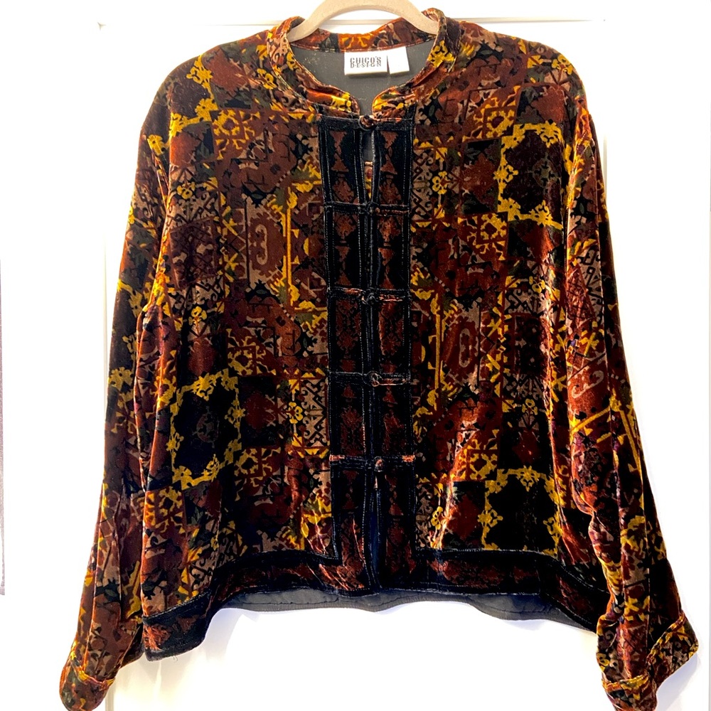 vintage velvet shirt - large